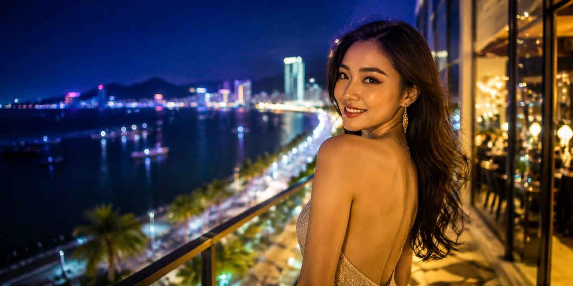 Khung cảnh biển Nha Trang về đêm sôi động cạnh sòng bài trực tuyến